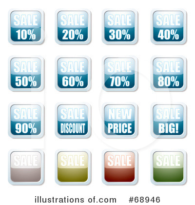Royalty-Free (RF) Website Buttons Clipart Illustration by michaeltravers - Stock Sample #68946