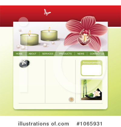 Royalty-Free (RF) Website Template Clipart Illustration by Eugene - Stock Sample #1065931