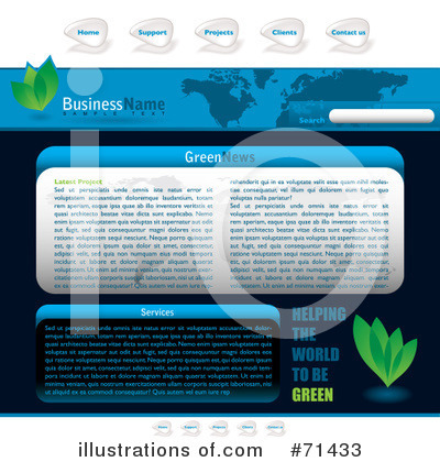 Royalty-Free (RF) Website Template Clipart Illustration by michaeltravers - Stock Sample #71433