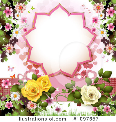 Royalty-Free (RF) Wedding Background Clipart Illustration by merlinul - Stock Sample #1097657