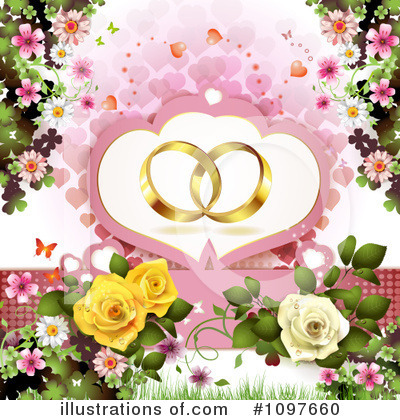 Royalty-Free (RF) Wedding Background Clipart Illustration by merlinul - Stock Sample #1097660