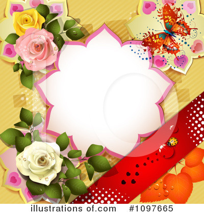Royalty-Free (RF) Wedding Background Clipart Illustration by merlinul - Stock Sample #1097665