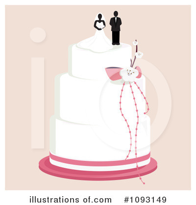 Royalty-Free (RF) Wedding Cake Clipart Illustration by Randomway - Stock Sample #1093149