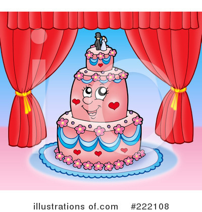 Royalty-Free (RF) Wedding Cake Clipart Illustration by visekart - Stock Sample #222108