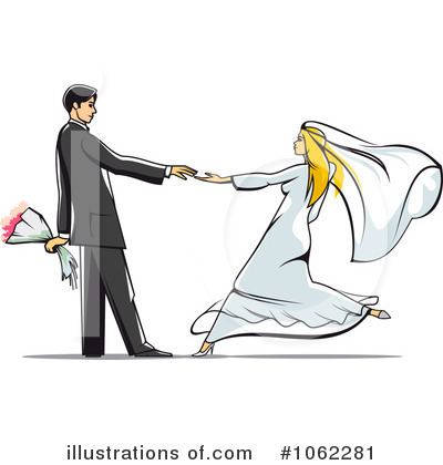 Wedding Couple Clipart #1062281 by Vector Tradition SM