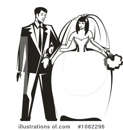 Wedding Couple Clipart #1062296 by Vector Tradition SM