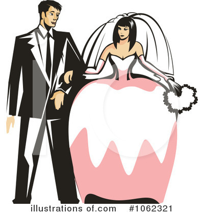 Wedding Couple Clipart #1062321 by Vector Tradition SM