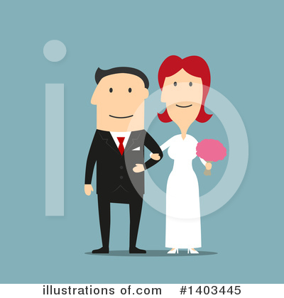 Wedding Couple Clipart #1403445 by Vector Tradition SM