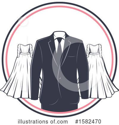 Wedding Dress Clipart #1582470 by Vector Tradition SM