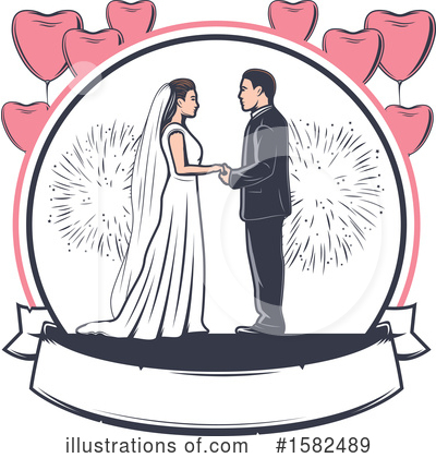Wedding Couple Clipart #1582489 by Vector Tradition SM