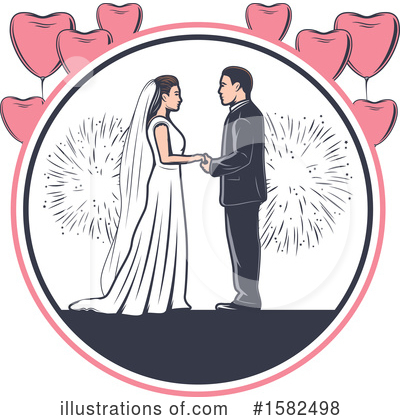 Wedding Couple Clipart #1582498 by Vector Tradition SM