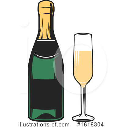 Champagne Clipart #1616304 by Vector Tradition SM
