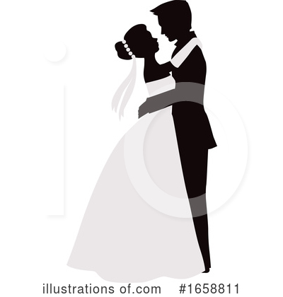Wedding Couple Clipart #1658811 by Vector Tradition SM
