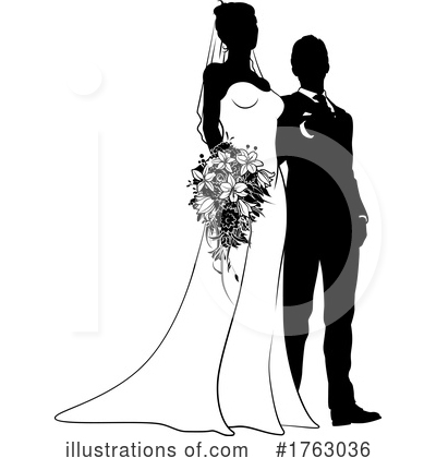 Wedding Couple Clipart #1763036 by AtStockIllustration