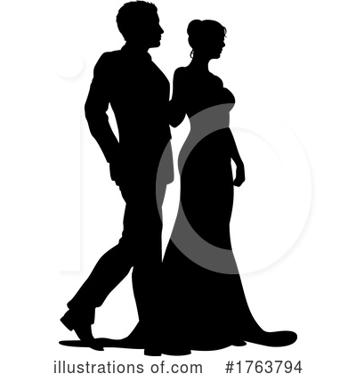 Wedding Couple Clipart #1763794 by AtStockIllustration