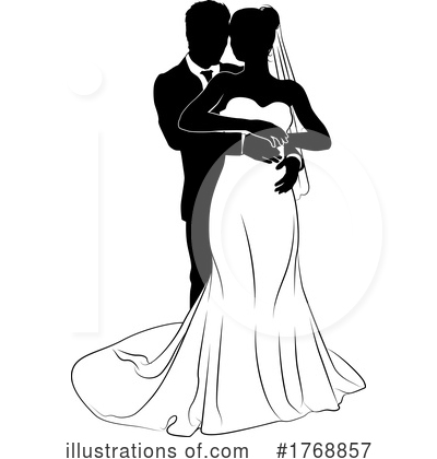 Wedding Couple Clipart #1768857 by AtStockIllustration
