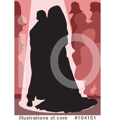 Royalty-Free (RF) Wedding Couple Clipart Illustration by Prawny - Stock Sample #104151