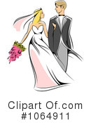 Wedding Couple Clipart #1064911 by Vector Tradition SM