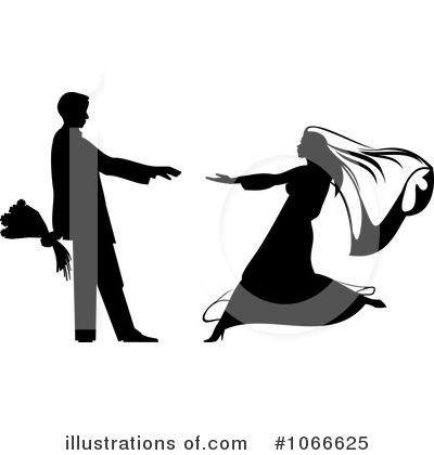 Wedding Couple Clipart #1066625 by Vector Tradition SM