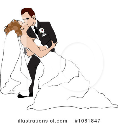 Royalty-Free (RF) Wedding Couple Clipart Illustration by Pams Clipart - Stock Sample #1081847