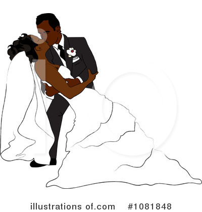 Royalty-Free (RF) Wedding Couple Clipart Illustration by Pams Clipart - Stock Sample #1081848