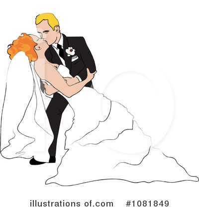 Royalty-Free (RF) Wedding Couple Clipart Illustration by Pams Clipart - Stock Sample #1081849
