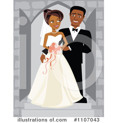 Royalty-Free (RF) Wedding Couple Clipart Illustration by Amanda Kate - Stock Sample #1107043