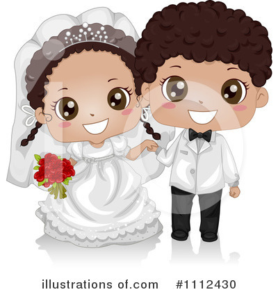 Royalty-Free (RF) Wedding Couple Clipart Illustration by BNP Design Studio - Stock Sample #1112430