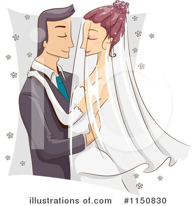 Royalty-Free (RF) Wedding Couple Clipart Illustration by BNP Design Studio - Stock Sample #1150830