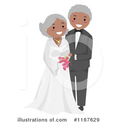 Royalty-Free (RF) Wedding Couple Clipart Illustration by BNP Design Studio - Stock Sample #1167629