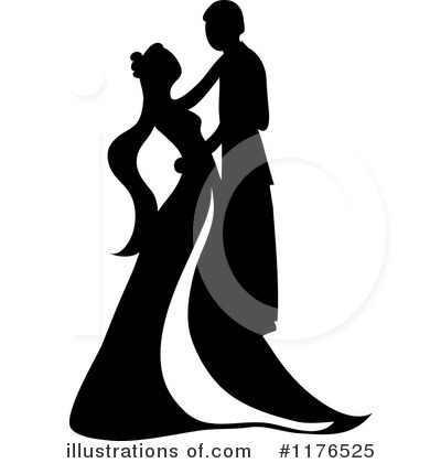 Royalty-Free (RF) Wedding Couple Clipart Illustration by Pams Clipart - Stock Sample #1176525