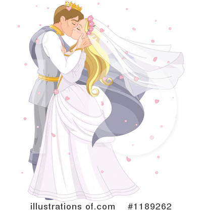 Royalty-Free (RF) Wedding Couple Clipart Illustration by Pushkin - Stock Sample #1189262