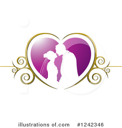 Royalty-Free (RF) Wedding Couple Clipart Illustration by Lal Perera - Stock Sample #1242346