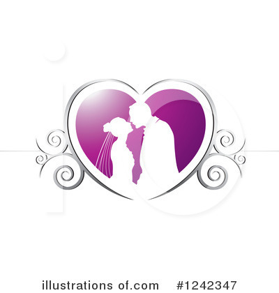 Royalty-Free (RF) Wedding Couple Clipart Illustration by Lal Perera - Stock Sample #1242347