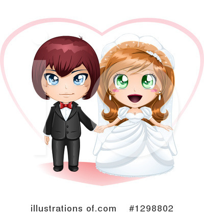 Royalty-Free (RF) Wedding Couple Clipart Illustration by Liron Peer - Stock Sample #1298802