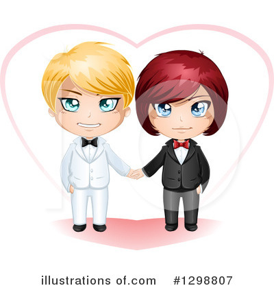 Royalty-Free (RF) Wedding Couple Clipart Illustration by Liron Peer - Stock Sample #1298807