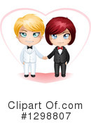 Wedding Couple Clipart #1298807 by Liron Peer