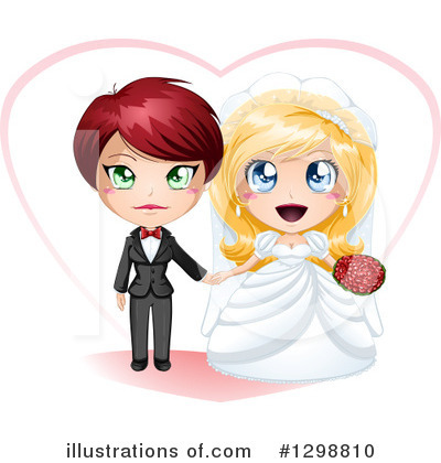 Royalty-Free (RF) Wedding Couple Clipart Illustration by Liron Peer - Stock Sample #1298810