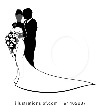 Royalty-Free (RF) Wedding Couple Clipart Illustration by AtStockIllustration - Stock Sample #1462287