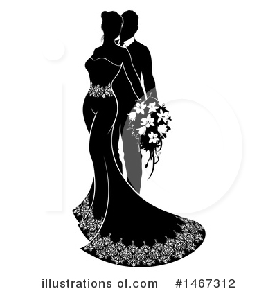 Royalty-Free (RF) Wedding Couple Clipart Illustration by AtStockIllustration - Stock Sample #1467312