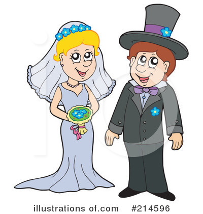 Royalty-Free (RF) Wedding Couple Clipart Illustration by visekart - Stock Sample #214596