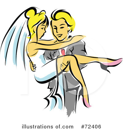Royalty-Free (RF) Wedding Couple Clipart Illustration by cidepix - Stock Sample #72406