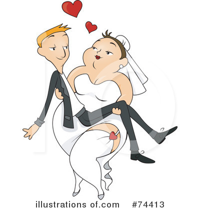 Royalty-Free (RF) Wedding Couple Clipart Illustration by BNP Design Studio - Stock Sample #74413