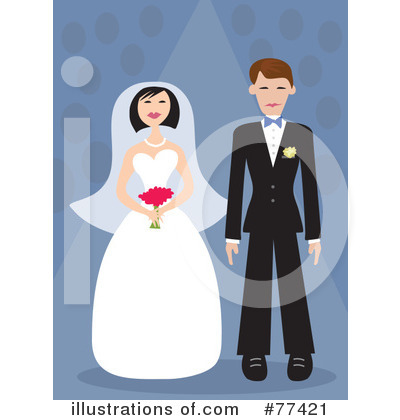 Royalty-Free (RF) Wedding Couple Clipart Illustration by Prawny - Stock Sample #77421