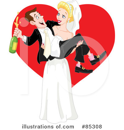 Royalty-Free (RF) Wedding Couple Clipart Illustration by yayayoyo - Stock Sample #85308