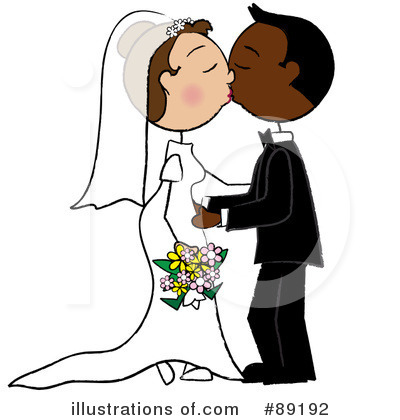Royalty-Free (RF) Wedding Couple Clipart Illustration by Pams Clipart - Stock Sample #89192