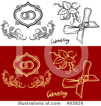 Royalty-Free (RF) Wedding Design Elements Clipart Illustration by dero - Stock Sample #93829