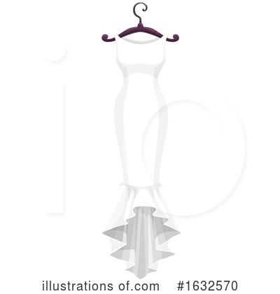 Royalty-Free (RF) Wedding Dress Clipart Illustration by Vector Tradition SM - Stock Sample #1632570