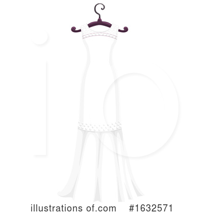 Royalty-Free (RF) Wedding Dress Clipart Illustration by Vector Tradition SM - Stock Sample #1632571