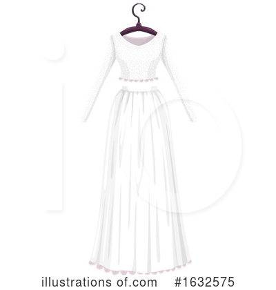 Wedding Dress Clipart #1632575 by Vector Tradition SM